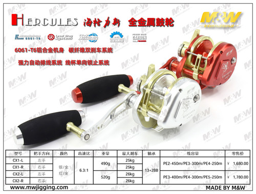 mw海格力斯鼓轮铁板钓深海慢摇