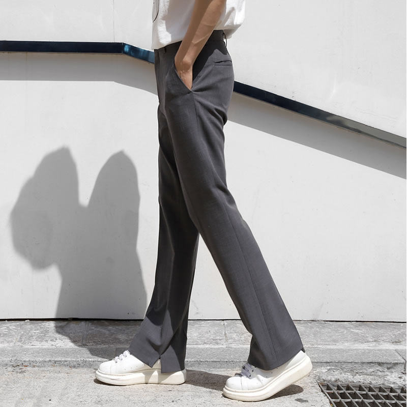 墜感闊腿褲直筒男垂感灰色西褲寬松休閑褲子男士春秋薄款長褲潮流在類目 男裝, 休閒褲中 - 來自Buy2taobao.com提供專業的淘寶代購服務