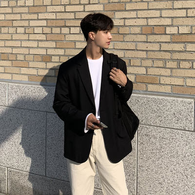 春秋季休闲西装外套男士韩版宽松