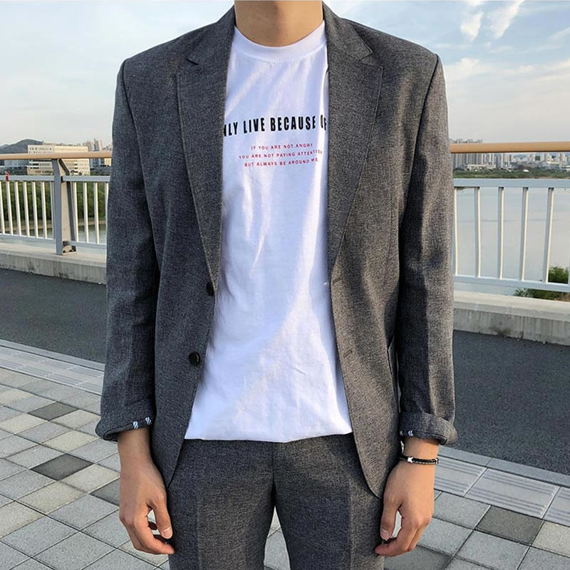 【断码】休闲男装西装男夏季薄款男士单西外套宽松男款单件