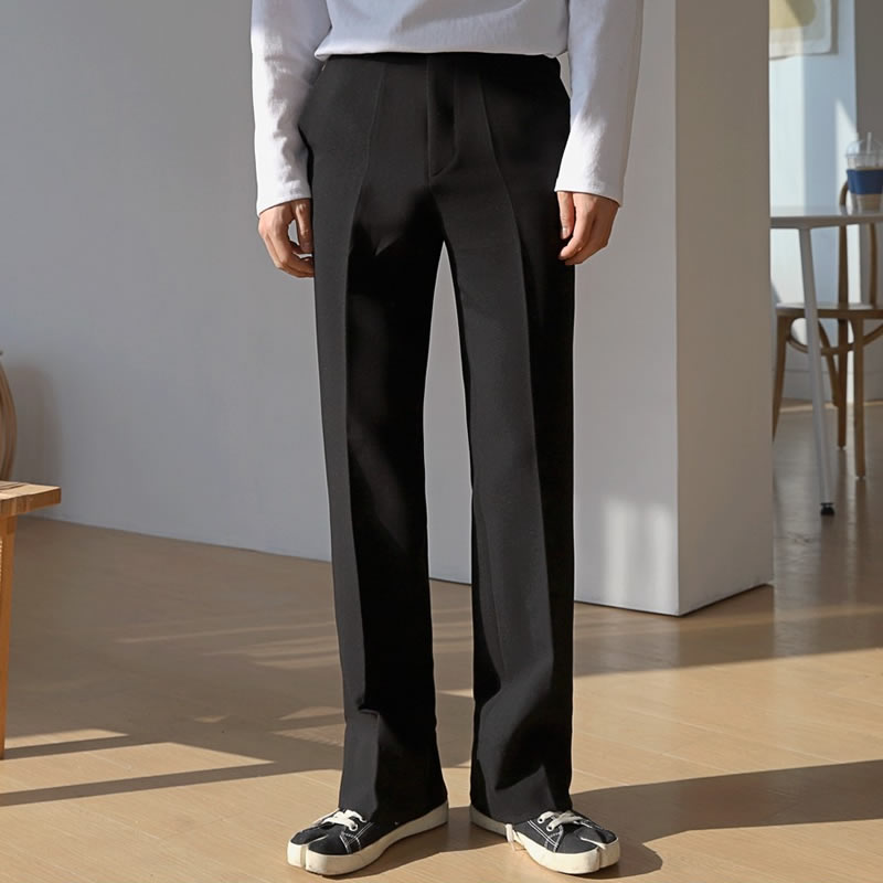 坠感阔腿裤男直筒长裤男裤春季