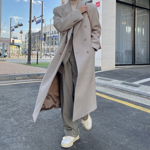 毛呢大衣男款冬季加厚中长款韩版宽松呢子秋冬高级感男士风衣外套