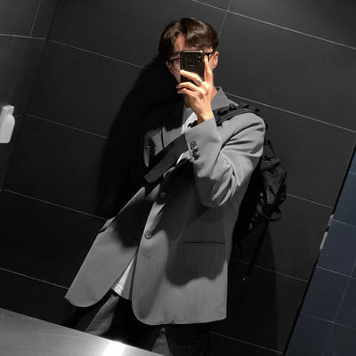 春季休闲西装外套男士韩版宽松