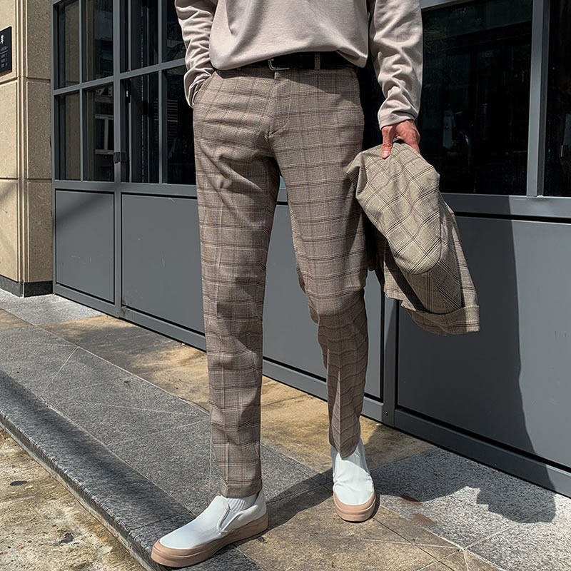 男士裤子九分裤男裤夏季薄款直筒西装裤男休闲裤韩版潮流潮牌百搭