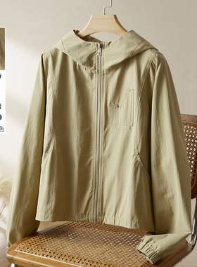 棉茧 韩系连帽外套女2025年早秋新款时尚百搭宽松休闲小个子上衣