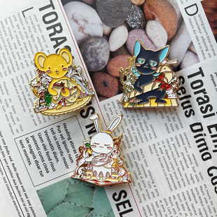 烤漆 圣诞可斯桃 仿珐琅金属徽章 魔卡少女樱 尾货清仓