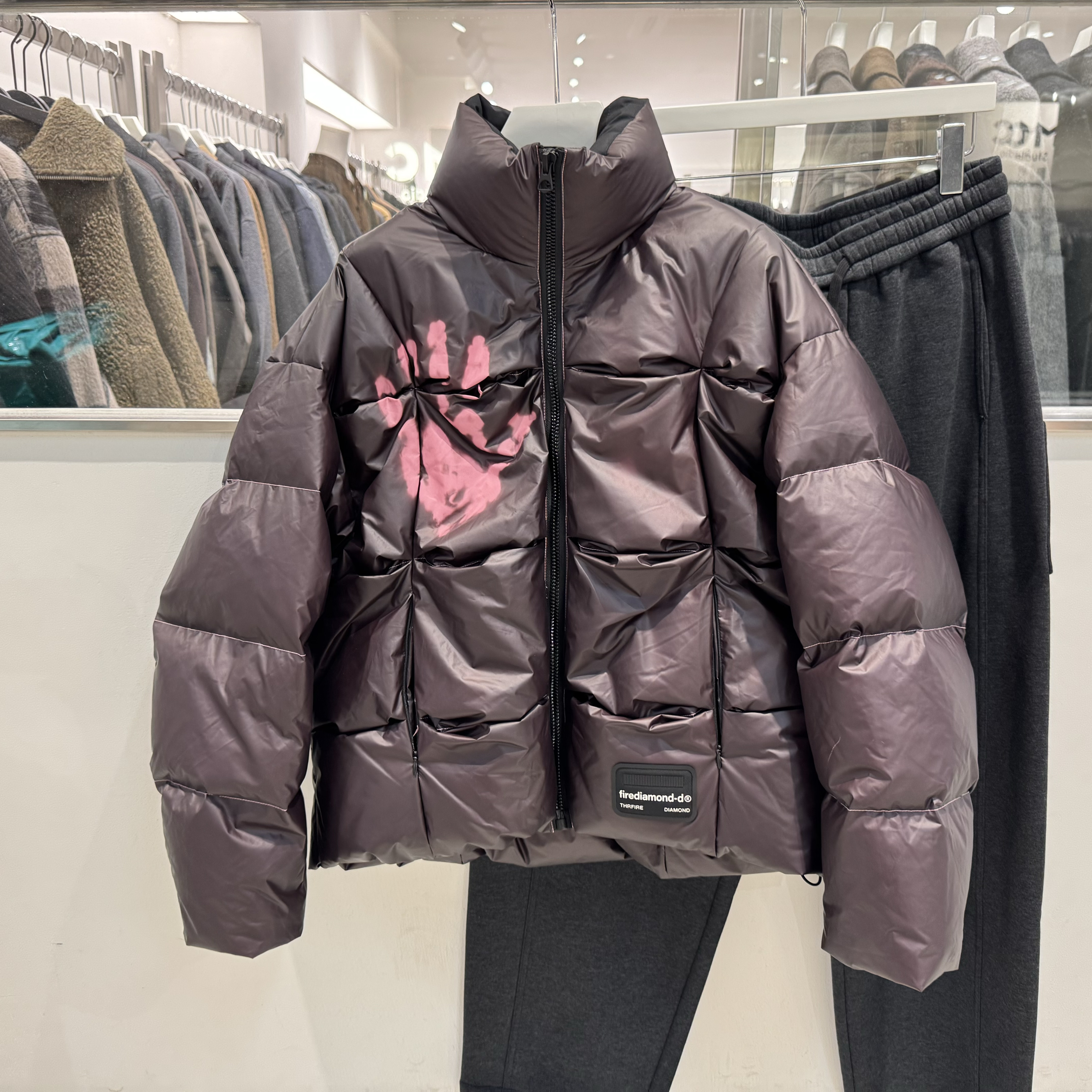 2025冬季白鸭绒温感变色立领高充绒量羽绒服男设计感情侣保暖外套