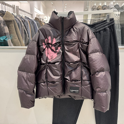 2025冬季白鸭绒温感变色立领高充绒量羽绒服男设计感情侣保暖外套