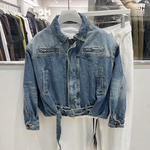 牛仔衣外套男潮牌痞帅高级感机车拉链夹克潮 工装 2026春季 小众短款