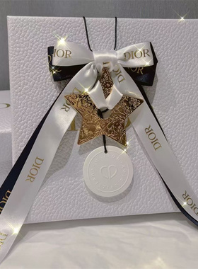Dior/迪奥 车载香氛蝴蝶结丝带黑白香薰片挂件扩香石礼盒装无香味