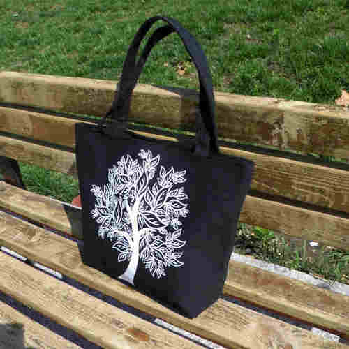 原创帆布单肩手工文艺风学生包