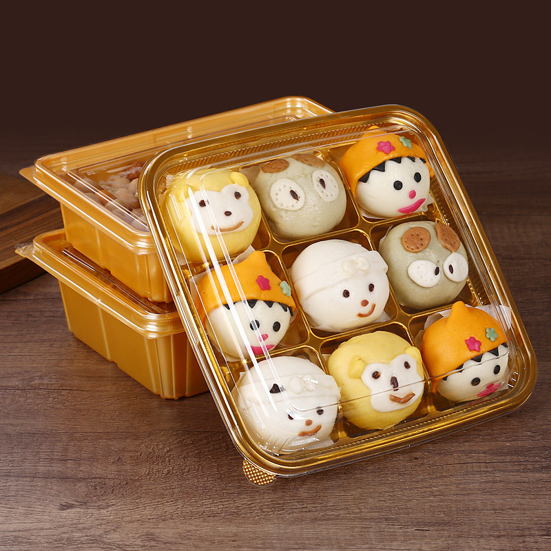 一次性透明塑料包装蛋黄酥九宫格米糕定胜糕分格装雪花酥商超包装