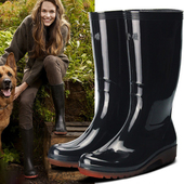 晴雨鞋 金橡雨鞋 清洁胶靴鞋 子防雨鞋 女式 高筒防滑防水雨靴厨房水鞋