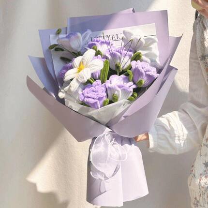 郁金香扭扭棒手工花束diy材料包自制成品仿真花送女朋友闺蜜礼物
