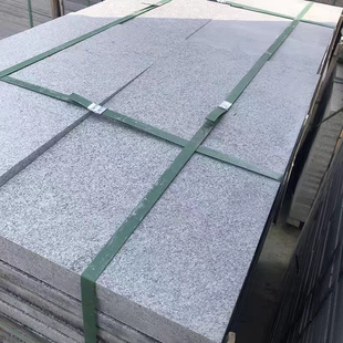 花岗岩石材芝麻灰火烧板芝麻白荔枝面庭院地砖广场别墅防滑地铺石