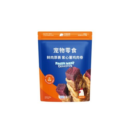 【犬赠品】蓝氏 宠物零食 乐-FUN系列 鲜肉厚裹 紫心薯鸡肉卷120g
