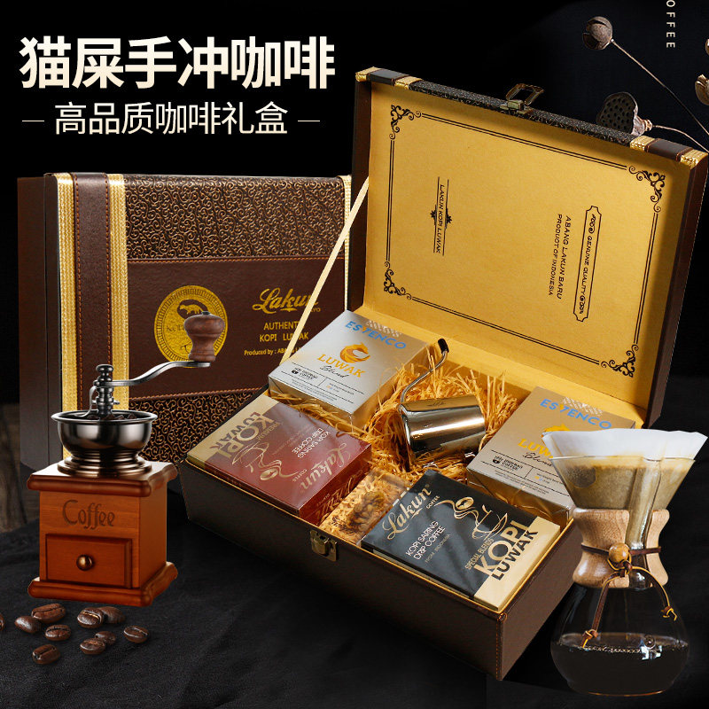 印尼原装进口luwak乐贝斯猫屎咖啡滴滤式挂耳咖啡手冲咖啡粉礼盒