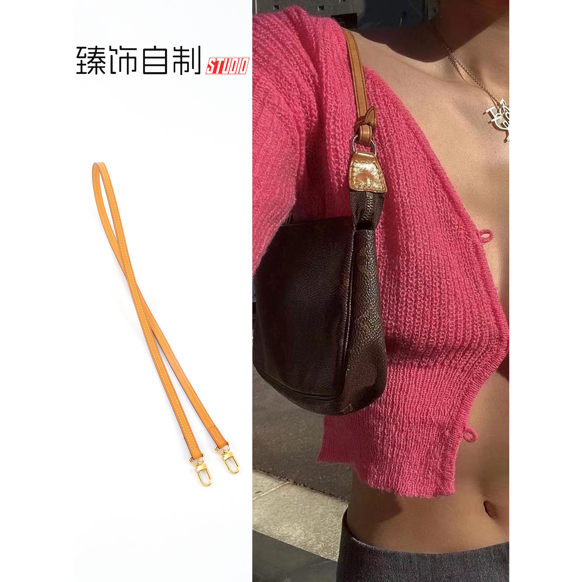 植鞣革头层牛皮材质中古包配色