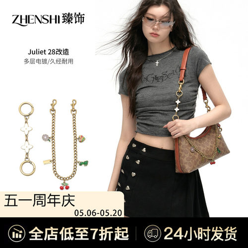 适用蔻驰Juliet25装饰链coach朱丽叶延长链包包肩带加长链子配件