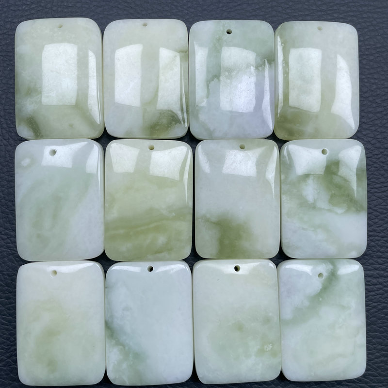 西安蓝田玉平安无事牌吊坠兵马俑同款老坑活玉男女款翠玉挂件带证