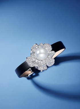 牡丹花珍珠腕带+胸针两戴款