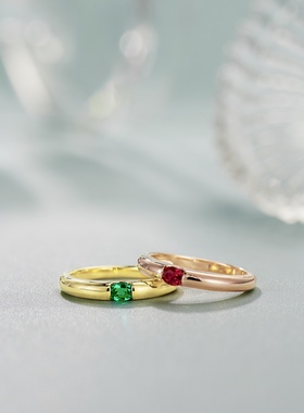 素金简约款925纯银戒指