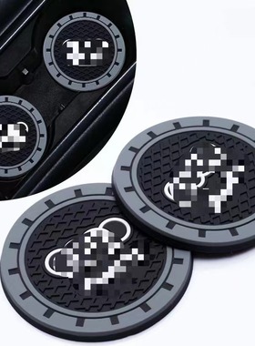 外贸跨境欧美通用汽车车标杯垫茶杯垫汽车杯垫亚马逊2pack