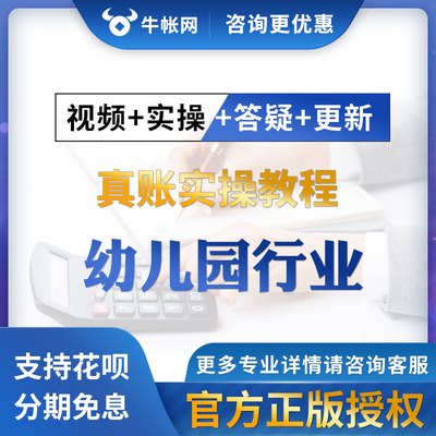 幼儿园行业会计真账实操实训会计实务做账视频教程培训课程一本通