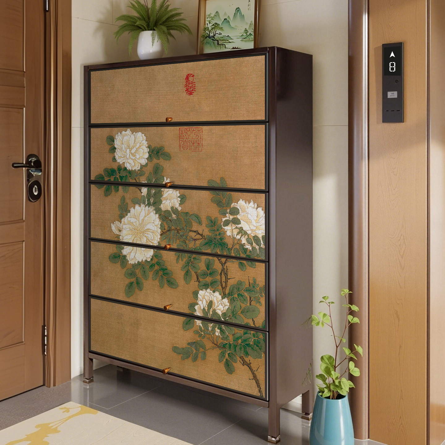 【多空间家用鞋柜】带印花