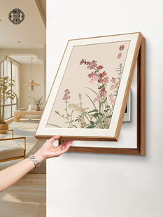 花鸟图电表箱装饰画新中式遮挡配电箱挂画免打孔新中式餐厅玄关画
