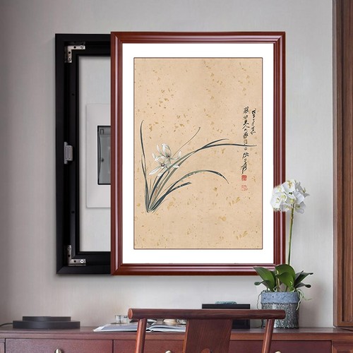 兰花挂画支持定制电表箱新中式
