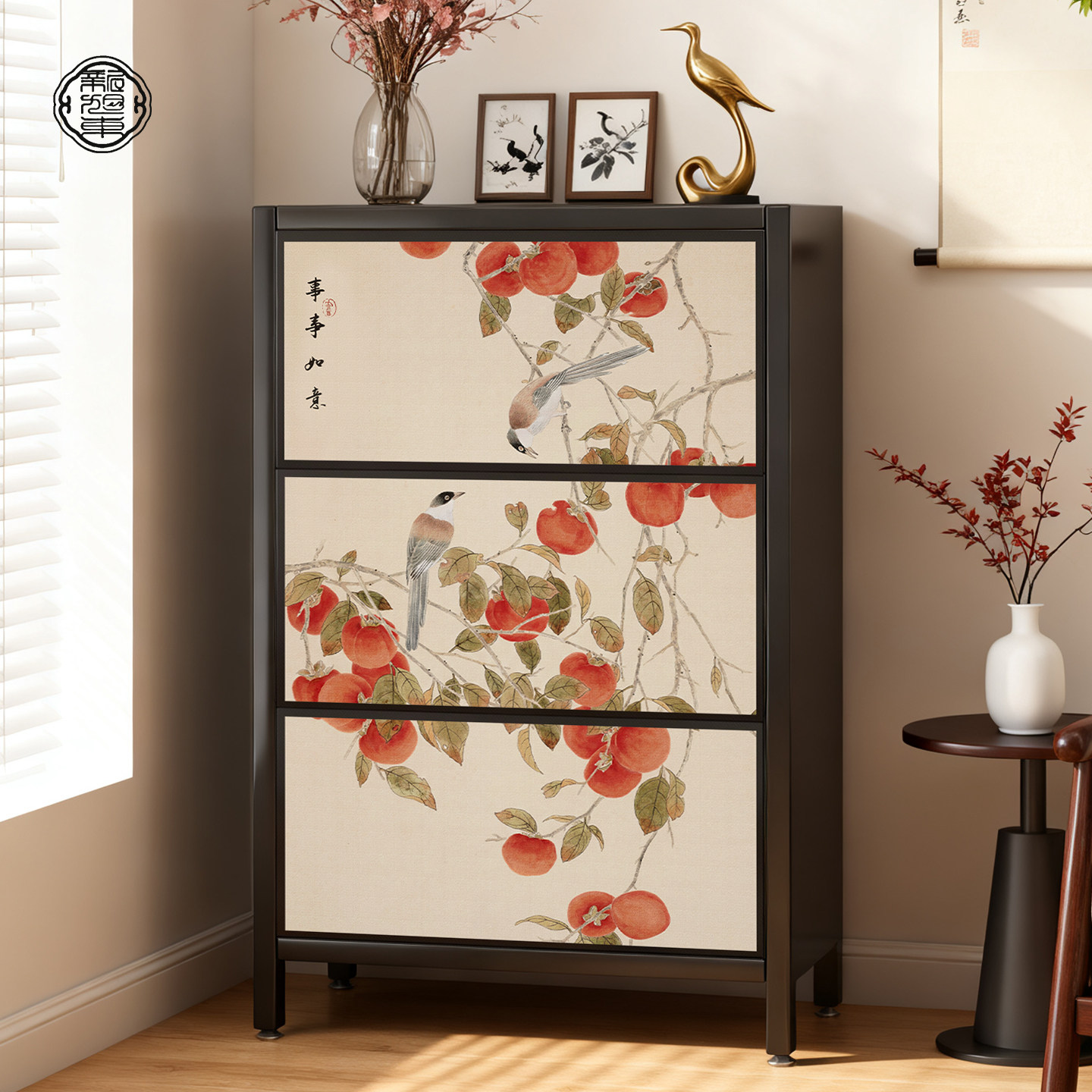 宋氏美学斗柜客厅边柜靠墙沙发置物柜餐边柜卧室铁皮柜子事事如意,住宅家具,斗柜,淘宝优惠券,粉丝福利购,淘宝优惠卷