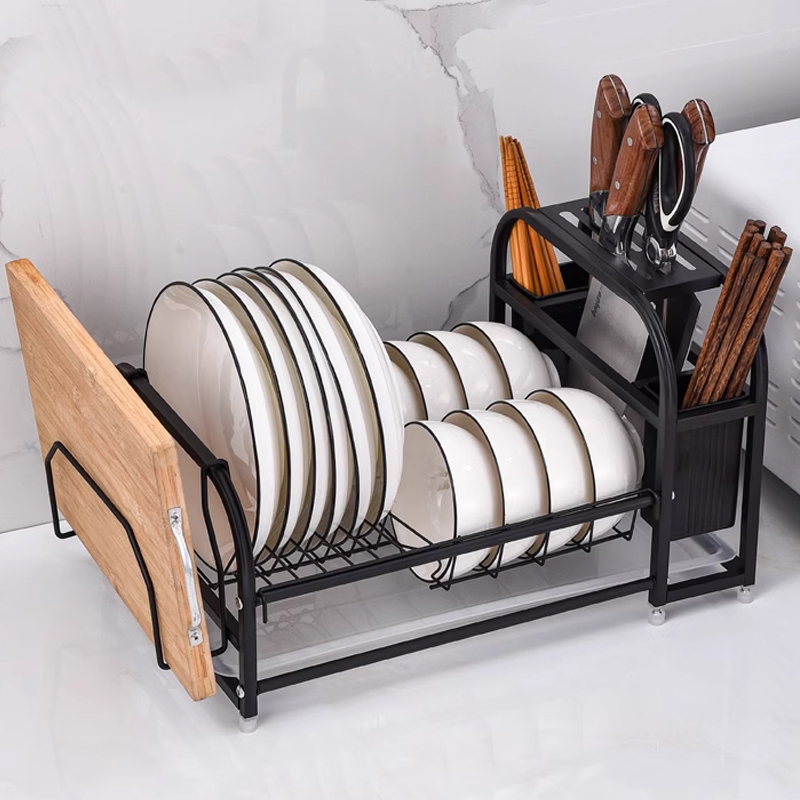 碗碟碗盘沥水架盘子家用放碗晾碗架砧板置物架厨房碗筷餐具收纳盒