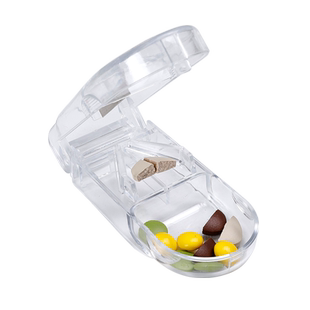 切药器随身便携分装药片分割器药盒小号迷你日本掰药密封剪药神器