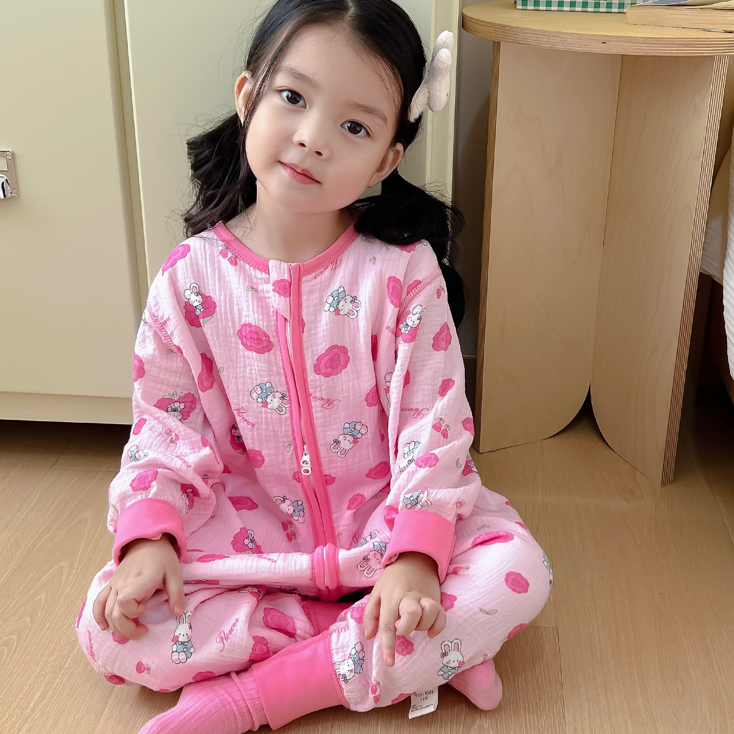 宝宝纯棉纱布睡袋婴儿薄款春季儿童连体睡衣轻薄春夏季3到6岁透气