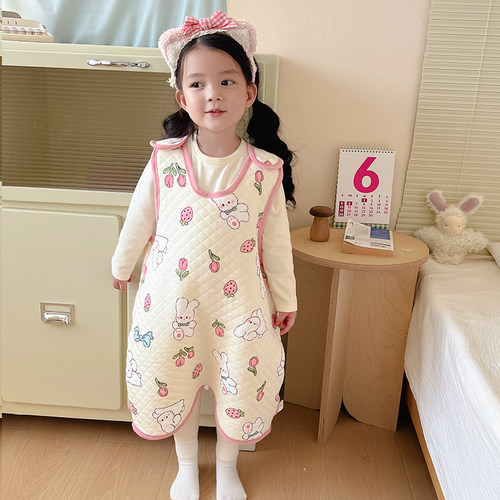 宝宝背心睡袋春秋款护肚子