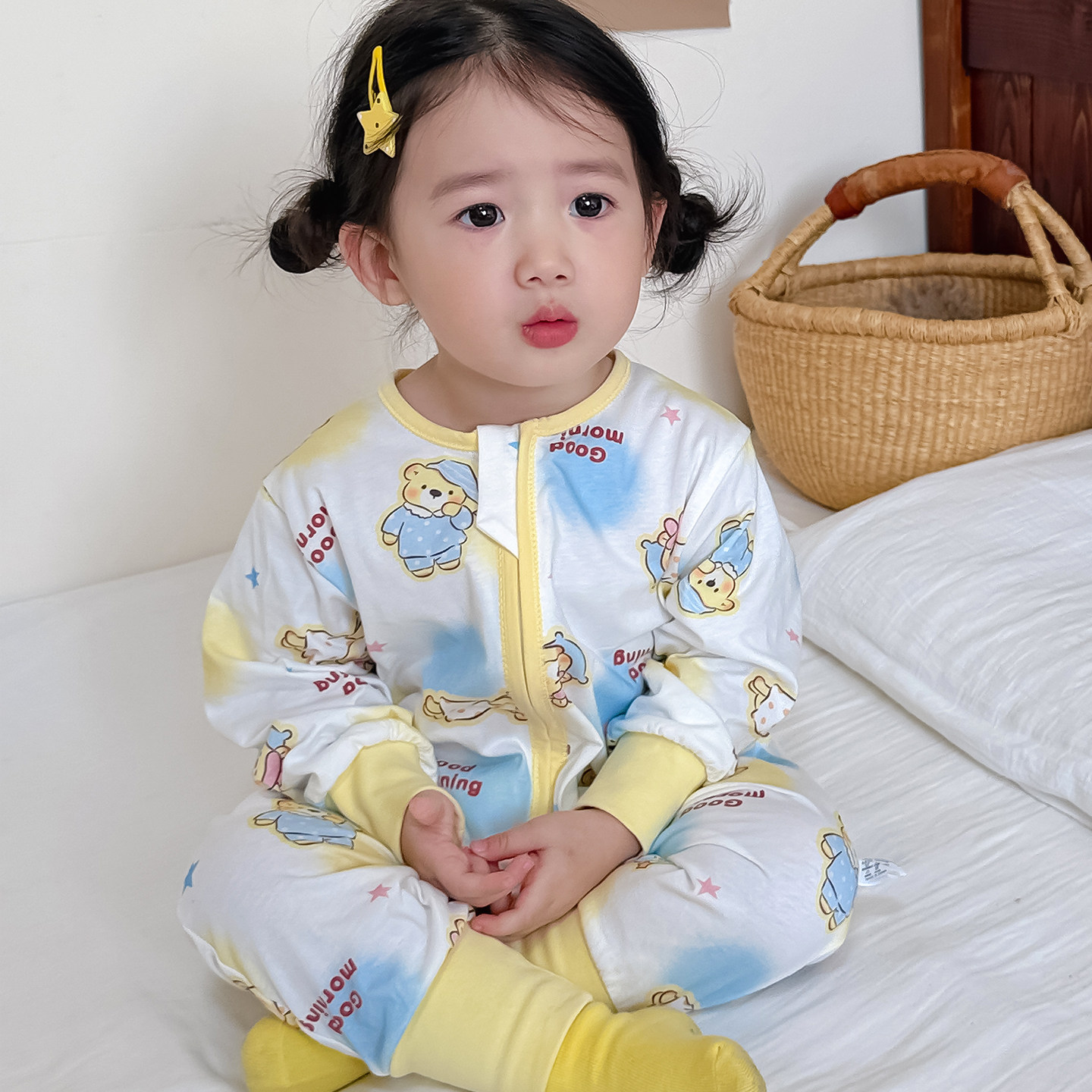 儿童连体睡衣女童春秋款婴儿睡袋