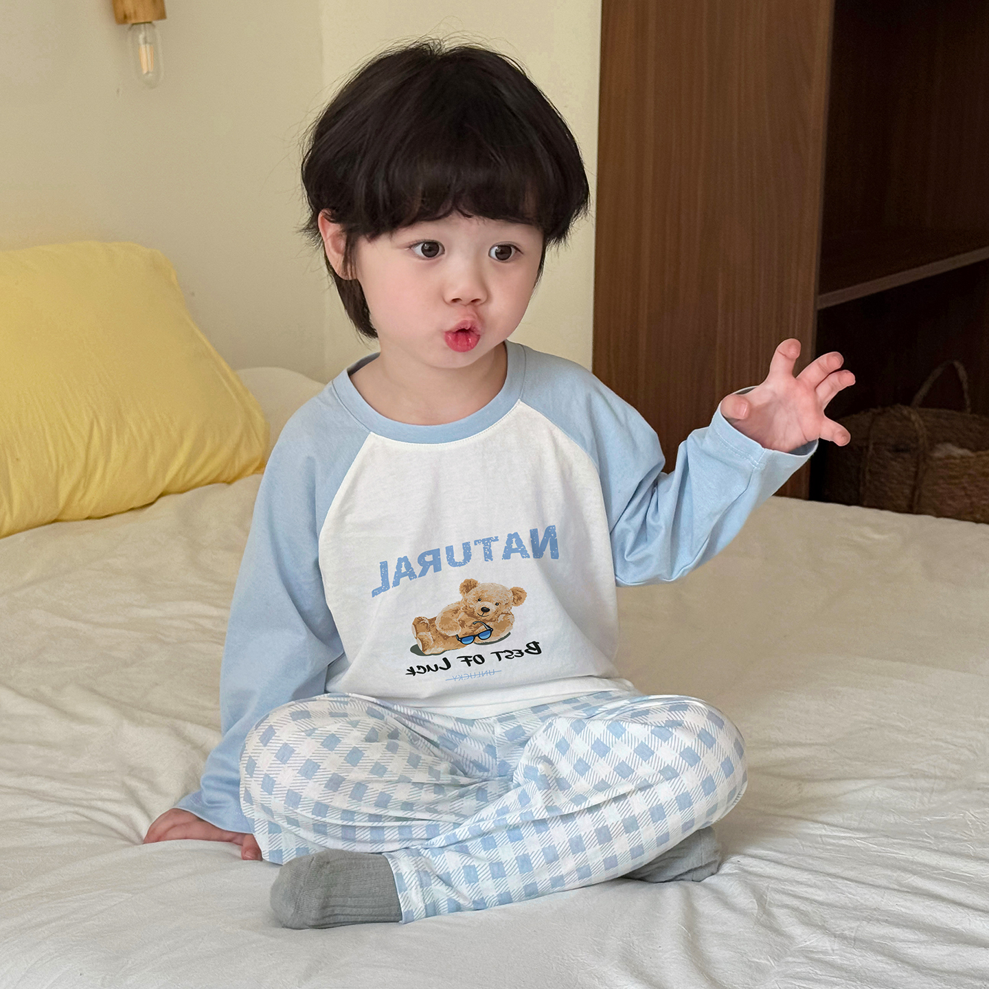 2025新款儿童睡衣纯棉春秋家居服