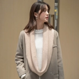 Демисезонный удерживающий тепло шерстяной шарф, цветной трикотажный шарф-платок подходит для мужчин и женщин для влюбленных, в корейском стиле, увеличенная толщина