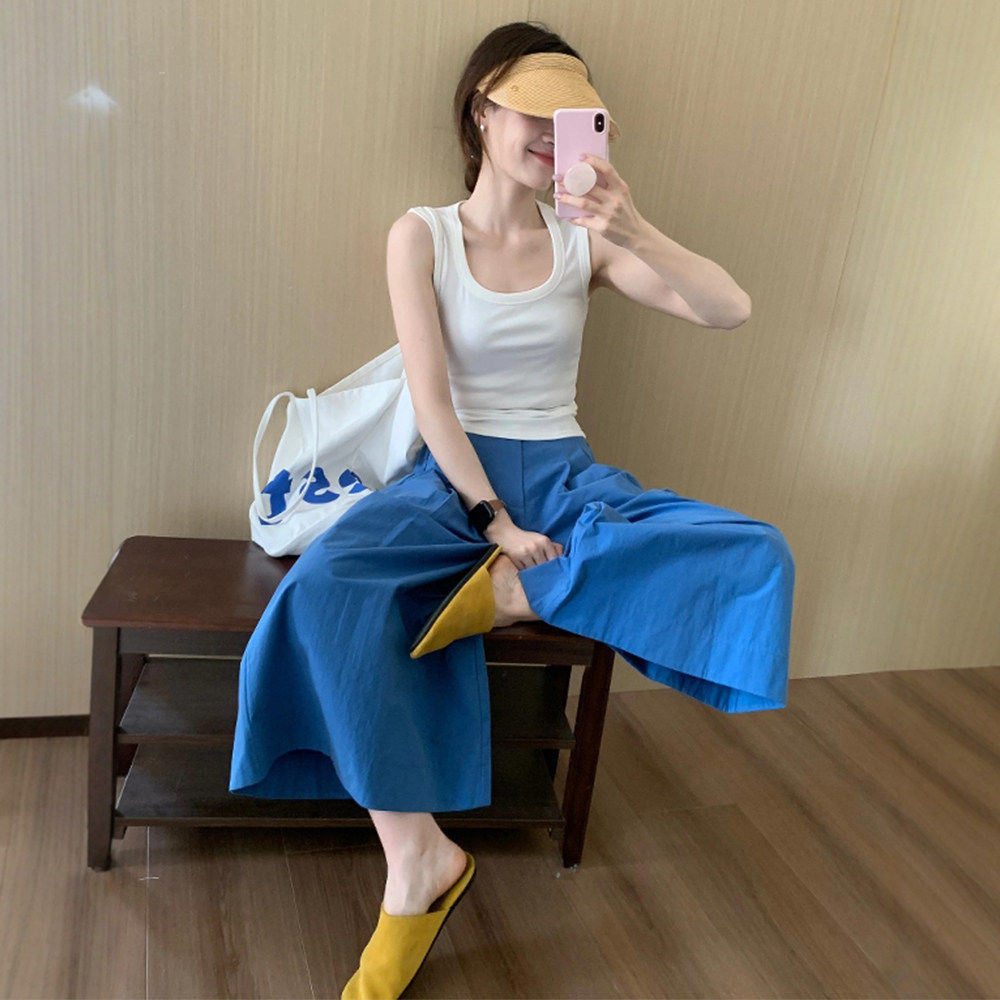 红色方领外穿无袖吊带背心女2026夏季海边穿搭泰式绝美多巴胺上衣