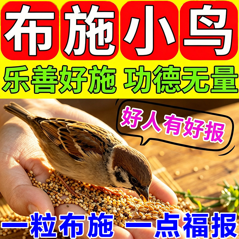 布施鸟食野外户外阳台救助投喂粮
