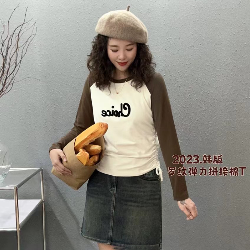 长袖通勤常规抽绳女生上衣