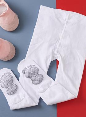 专业舞蹈袜女孩连裤袜女童练功白色丝袜打底袜防滑儿童肤色春秋夏