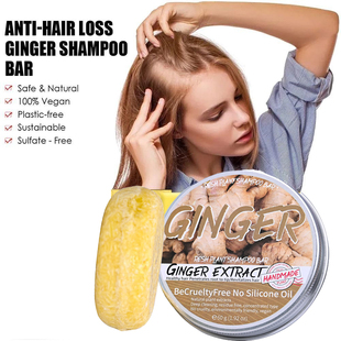Ginger Thickening Shampoo Solid Bar Growth Hair Anti Falling