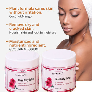 rose body butter african skin Moisturizing dry rough身体黄油