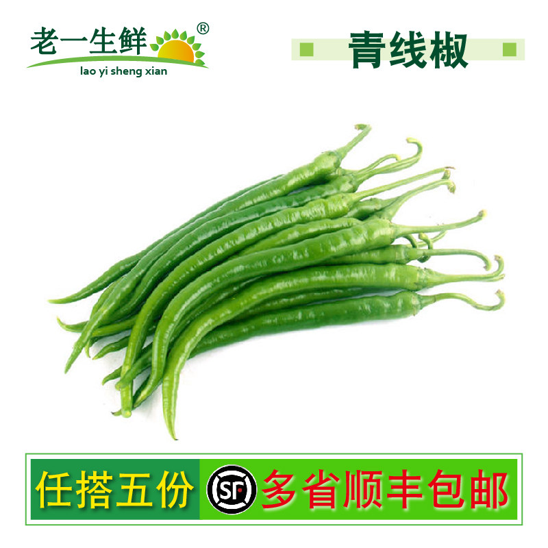 【老一生鲜】 新鲜青线椒 辣椒 500g