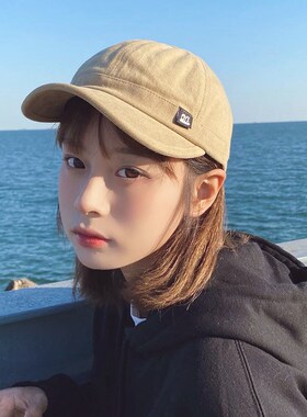小众款日系复古短檐软顶鸭舌帽子男女士韩版街头嘻哈棒球帽百搭潮