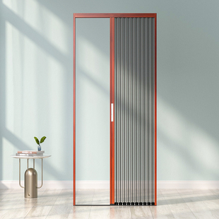 金刚网纱门铝合金沙门防盗门平推拉式金刚砂无轨纱门