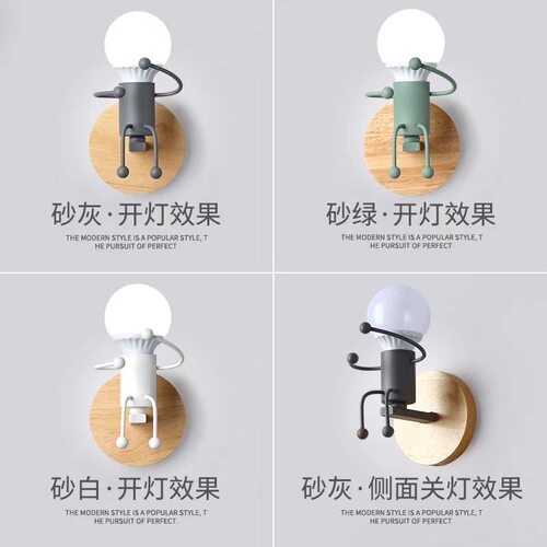 少女风迷你电视背景墙民宿床头灯