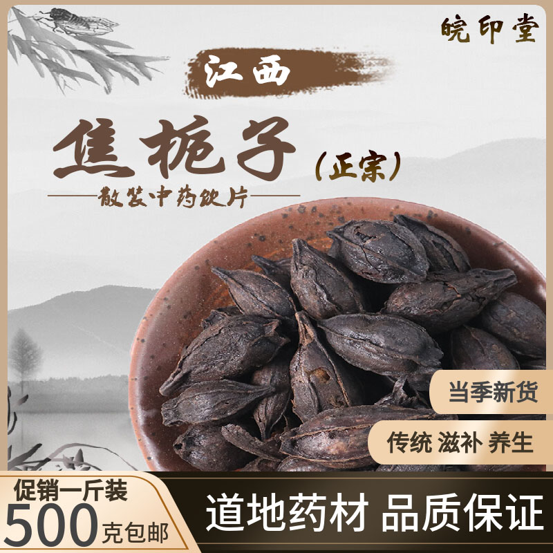 焦栀子药材 正宗药用焦栀子果茶 炭栀子 焦山栀子 正品500克包邮